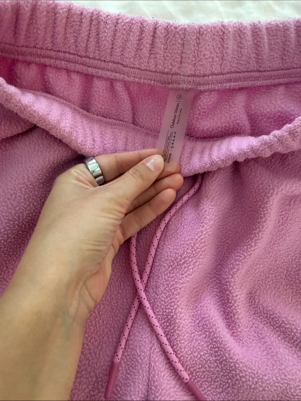 Outdoor Voices Lavender Pink Fleece Joggers - Picture 4 of 5
